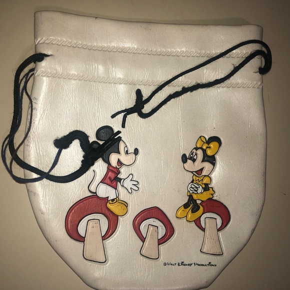 Disney Vintage 1970 Mickey & Minnie On Mushrooms - Picture 2 of 6